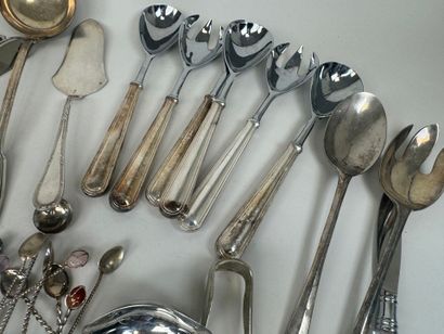 Large set of silver, gilt and stainless steel...