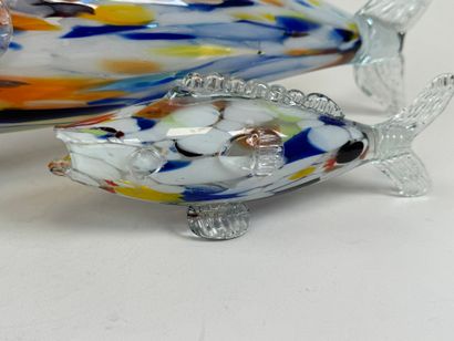 MURANO, 20th century.
Large fish in colored...