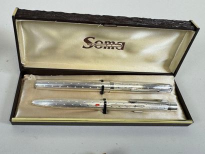 WATERMANN.
Collection of six ballpoint and...