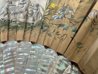 CHINA, Canton.
16-strand lacquer fan with...