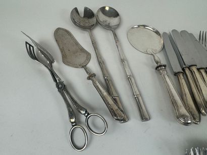 Large set of silver, gilt and stainless steel...