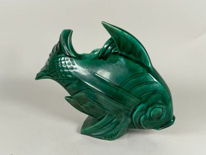 LEJAN (XXe).
Poisson.
Sujet en céramique...