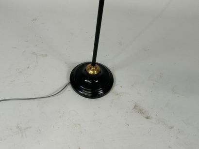 Floor lamp in lacquered and gilded metal,...