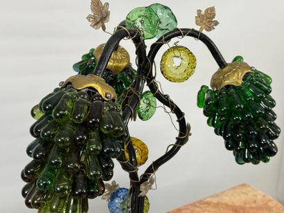 MURANO, 20th century.
Table lamp in bronze,...