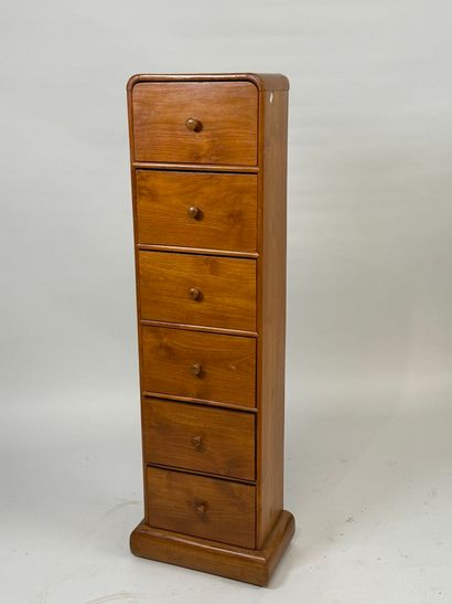 Small stained wood chiffonier opening with...
