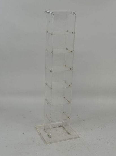 DAVID LANGE.
Plexiglass cd column with seven...