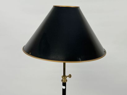 Floor lamp in lacquered and gilded metal,...