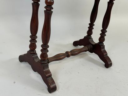 Mahogany veneered working table opening with...