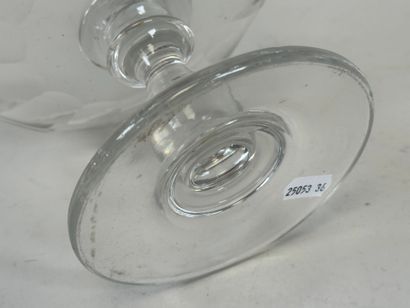Coupe sur pied en cristal.
H. 14,5 cm.
(à...
