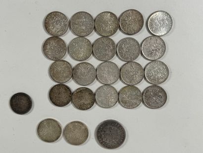 Lot of coins including a 5-franc Hercules,...