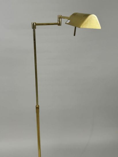 Brass floor reading lamp.
Electrified.
H....