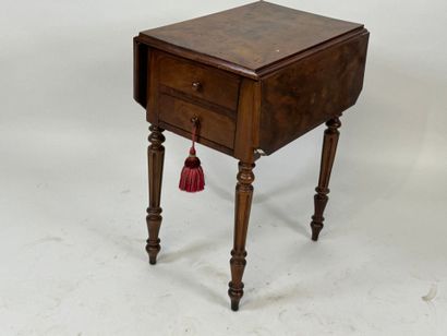 Small wood and veneer side table opening...