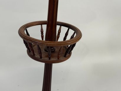 Small mahogany tripod pocket cabinet with...