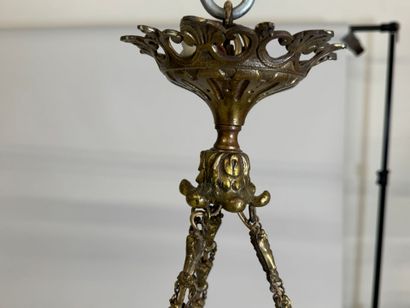 ROC.
Flower-decorated molded glass three-light...