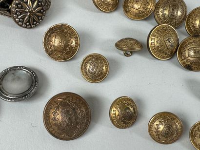 Large lot of buttons including AM et Cie...