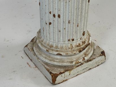 Part of a glazed terracotta column, the shaft...
