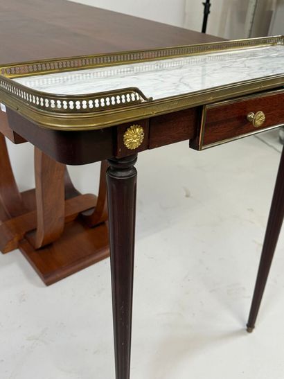 Small console in stained wood, opening with...