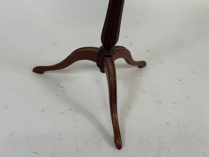Small mahogany tripod pocket cabinet with...