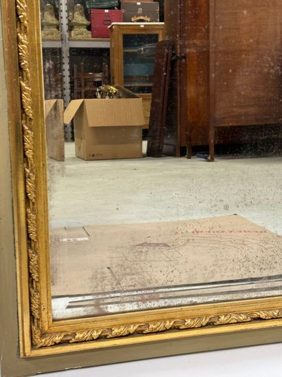 Trumeau in molded, carved and lacquered wood,...