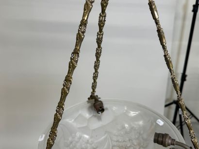 ROC.
Flower-decorated molded glass three-light...