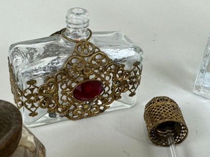 Small inkwell in regula and chased brass...