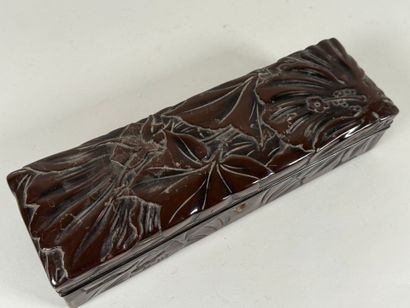 ASIA, 20th century.
Rectangular lacquer box...
