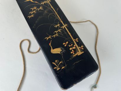 JAPON, XXe.
Boîte rectangulaire en bois laqué...