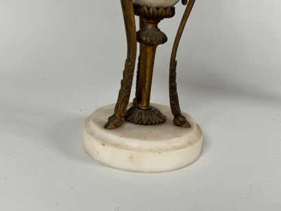 Pair of gilt bronze and chased cassolettes...
