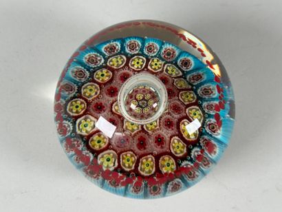 Sulfide paperweight ball in colored glass...