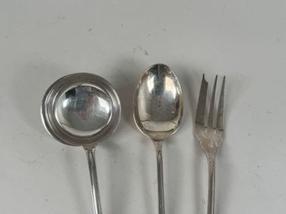 CHRISTOFLE, modèle MARLY.
Ensemble de trois...