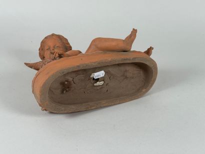 ROCH (20th).
Child and bird.
Terracotta subject...