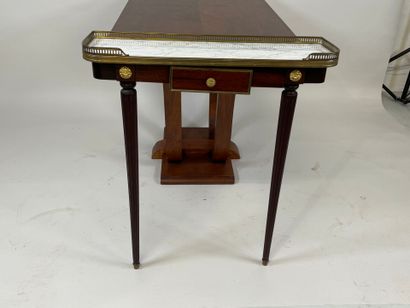 Small console in stained wood, opening with...
