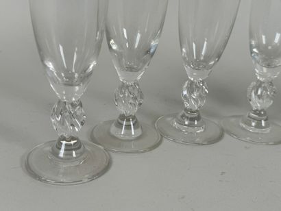 LALIQUE France.
Modèle Fréjus.
Série de six...