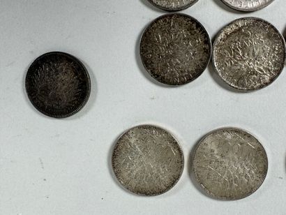 Lot of coins including a 5-franc Hercules,...