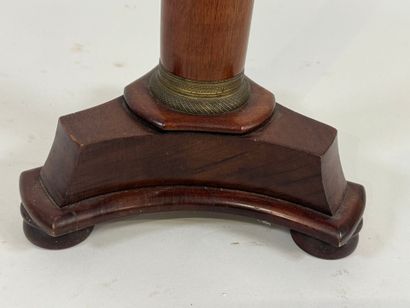 Small circular tripod pedestal table in mahogany,...