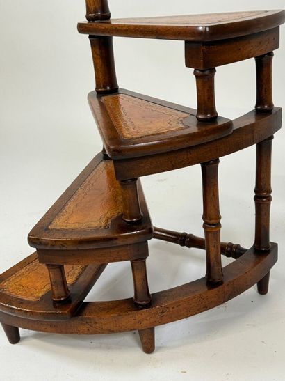 Small wooden staircase with four steps and...