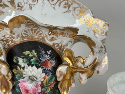Large porcelain bridal vase decorated with...