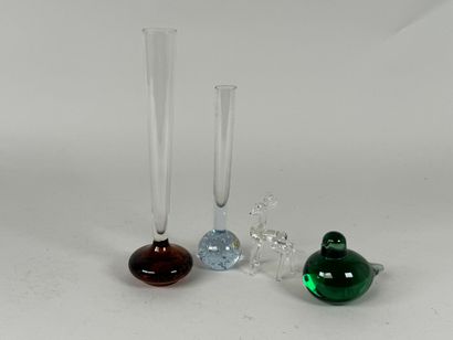 KOSLA, SWEDEN.
Deux vases soliflore, la base...