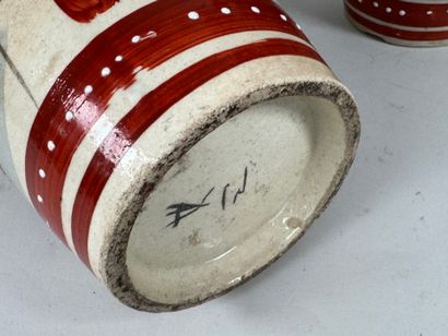ASIE, XXe.
Paire de vases en porcelaine à...