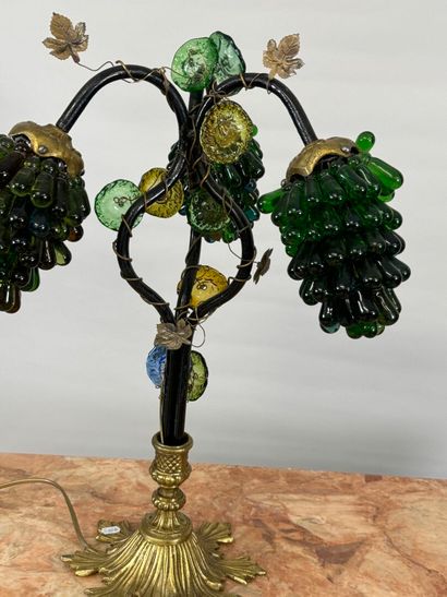 MURANO, 20th century.
Table lamp in bronze,...