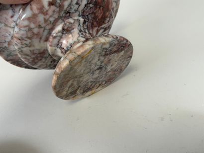 Various marble elements including pedestals,...
