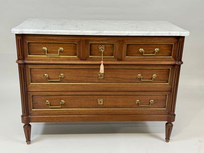 Molded wood chest of drawers opening with...