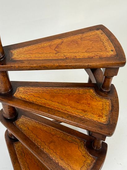 Small wooden staircase with four steps and...