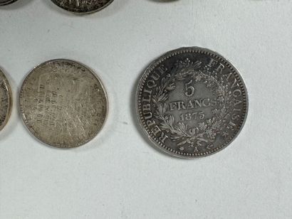 Lot of coins including a 5-franc Hercules,...