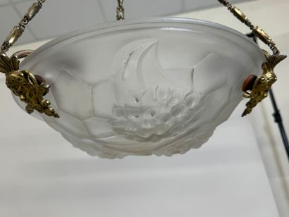 ROC.
Flower-decorated molded glass three-light...