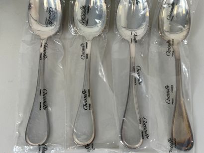 CHRISTOFLE, ALBI model.
Four silver-plated...