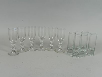 LALIQUE France.
Modèle Fréjus.
Série de six...