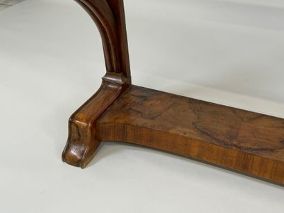 Wood and veneer console table opening with...