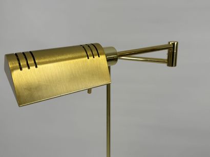 Brass floor reading lamp.
Electrified.
H....