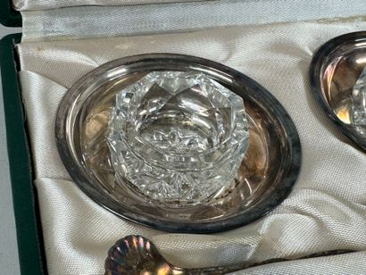 CHRISTOFLE and BACCARAT.
Pair of salerons...